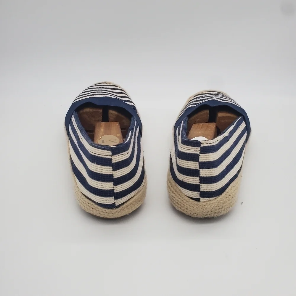 Mia Fabbiolla Striped  Espadrilles Slip-on Shoes Navy Women's 9.5 Shoes